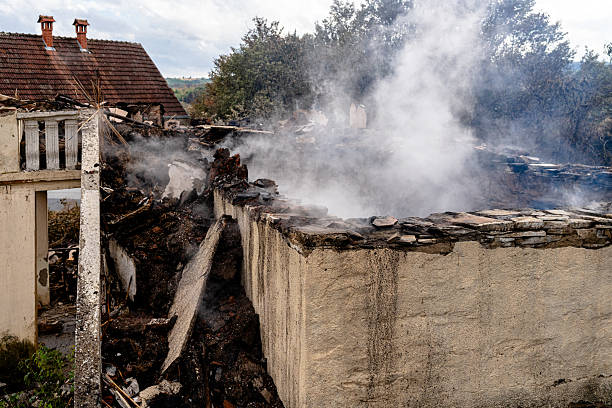 Professional Emergency Fire Cleanup technician working in Bridgeport, OH